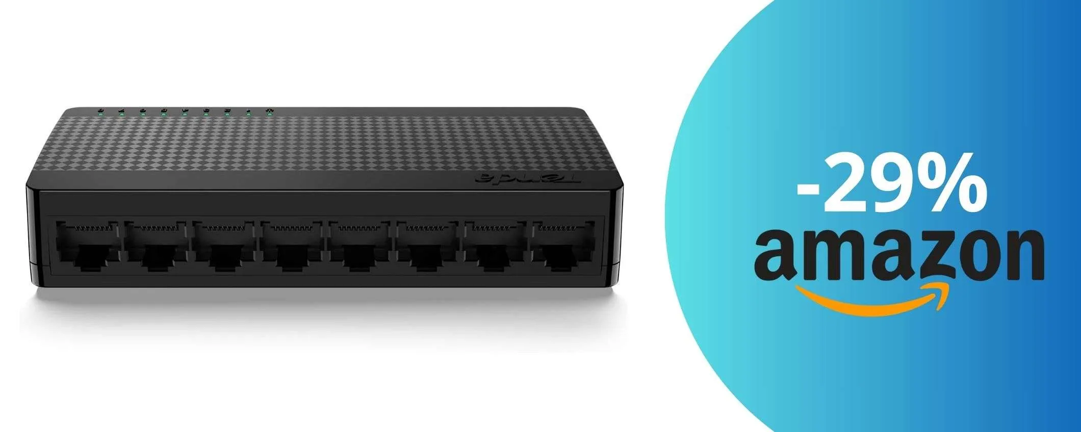 Uno switch compatto e veloce per una rete stabile e affidabile: tuo a 11,40 €