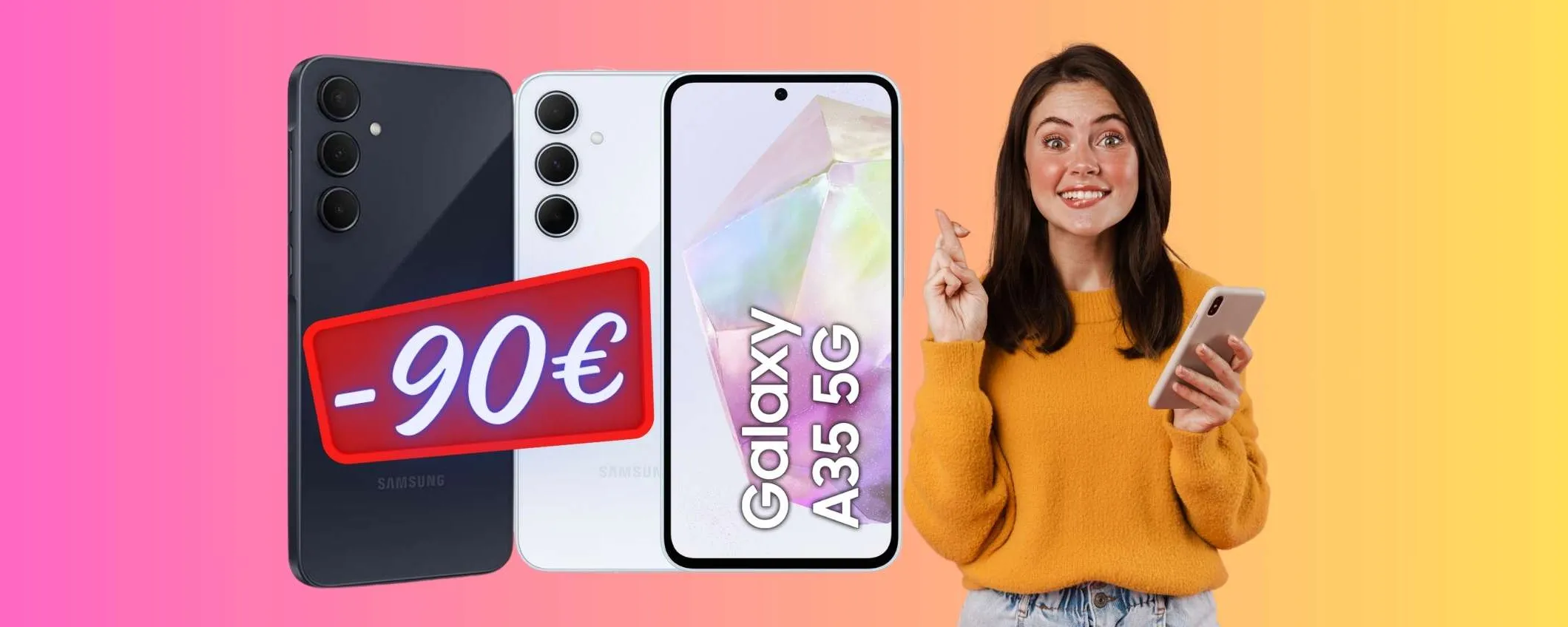 Samsung Galaxy A35 5G da 128GB a 90€ in MENO è un vero AFFARE