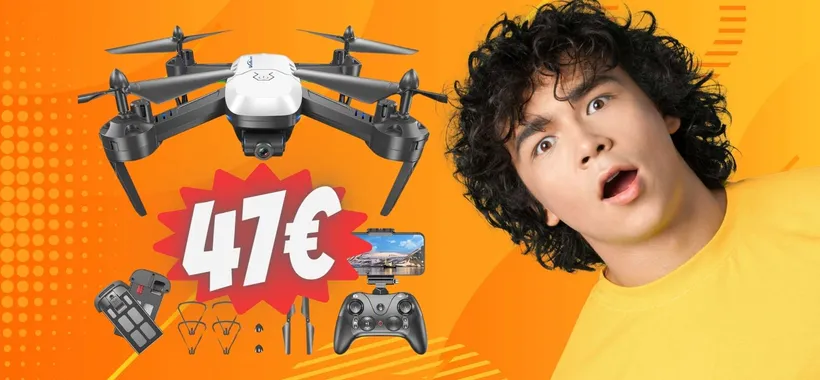 Drone con telecamera in DOPPIO SCONTO ora è tuo a soli 47€, WOW