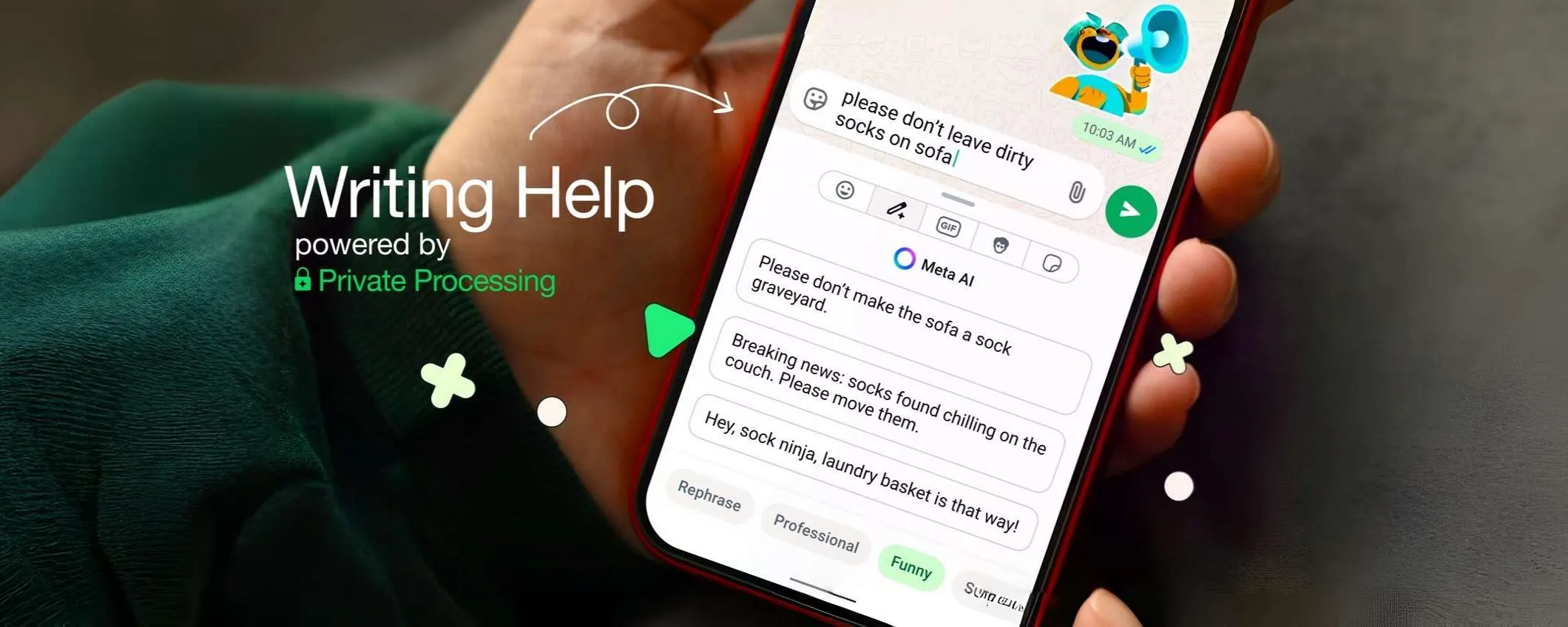 WhatsApp lancia l'assistente AI per la scrittura dei messaggi