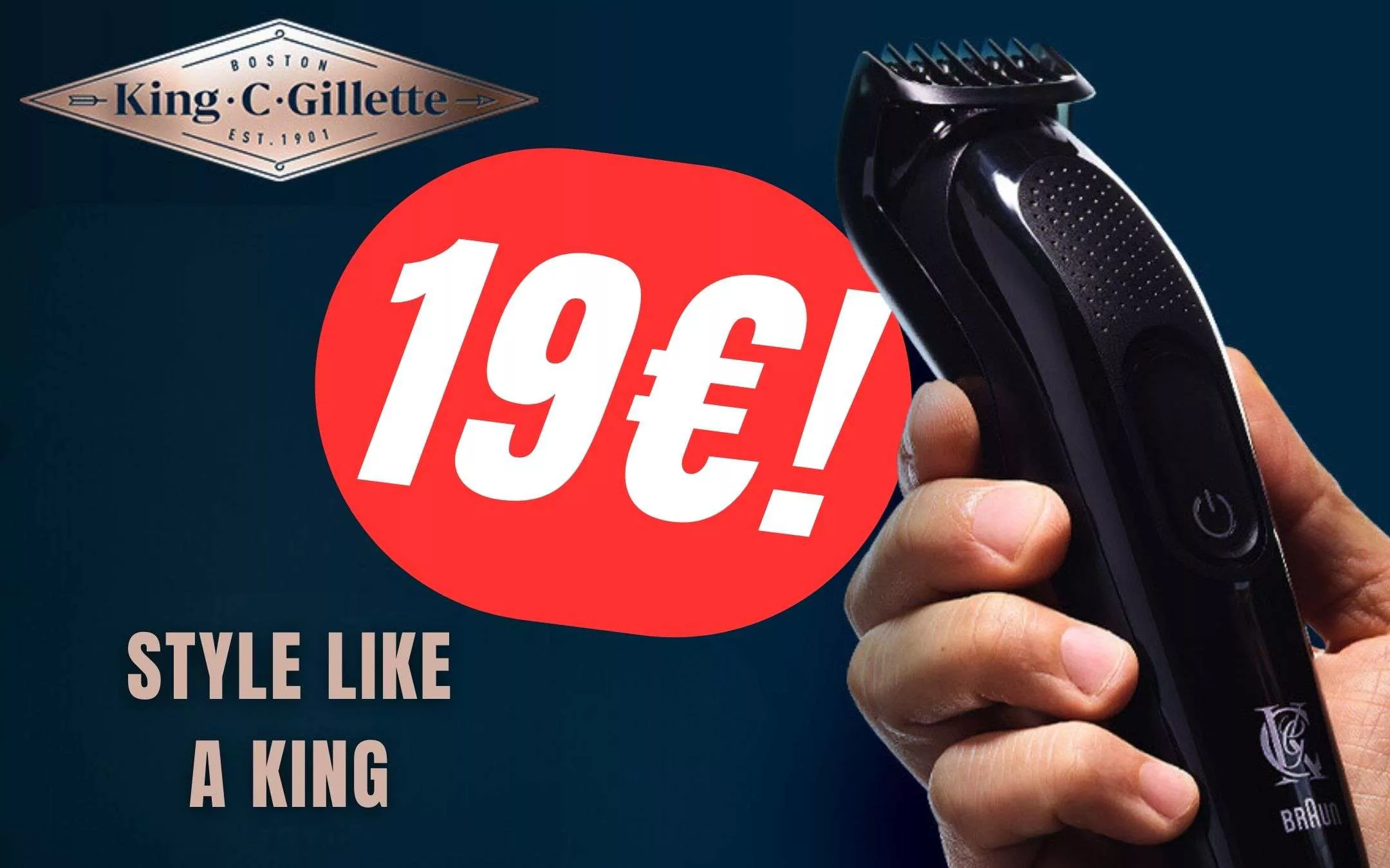 King C. Gillette Idea Regalo Uomo con Regolabarb…