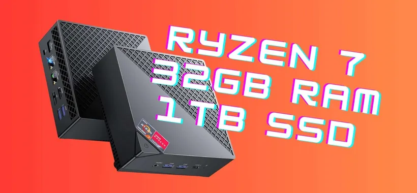 Mini PC con AMD Ryzen 7, 32GB di RAM e SSD da 1TB (-100€)