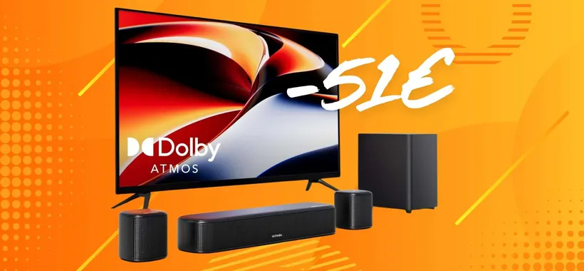 Home Theater senza svenarsi con questa soundbar + subwoofer e 2 altoparlanti