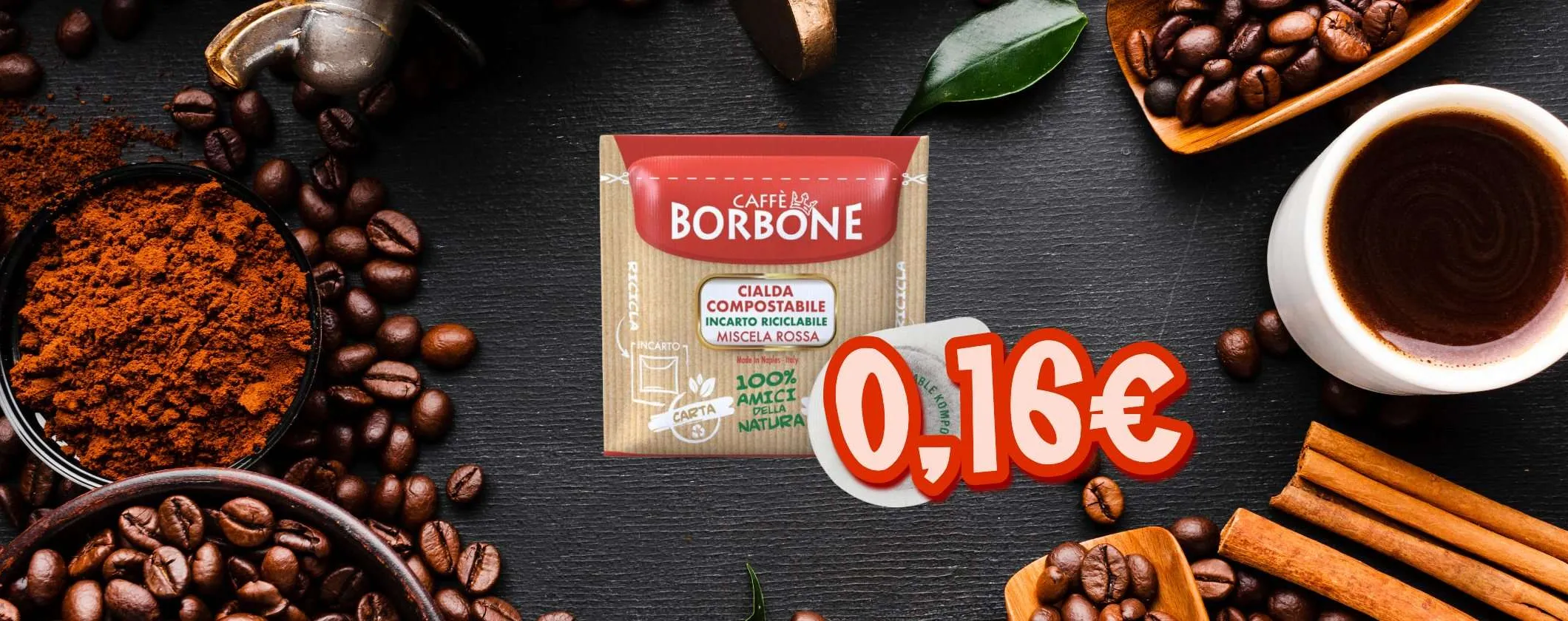300 Cialde Caffè Borbone ESE da soli 46€ su eBay