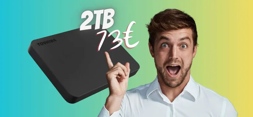 SSD portatile Toshiba da 2TB a soli 73€: Amazon ESAGERA (pochi pezzi)