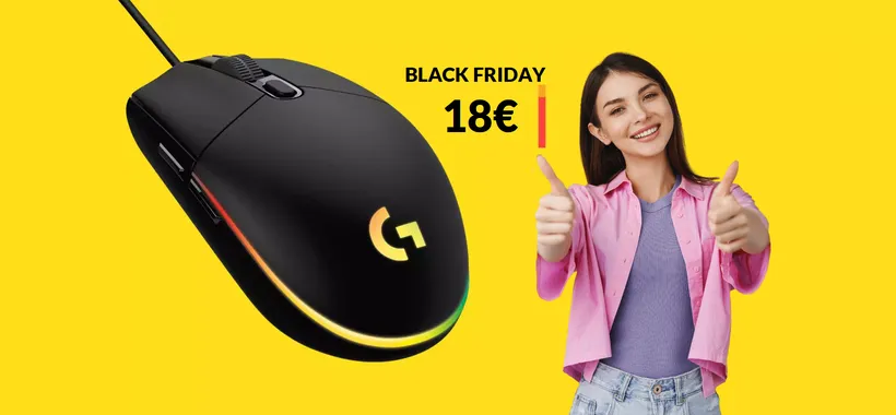 Mouse gaming Logitech al minimo storico grazie al Black Friday