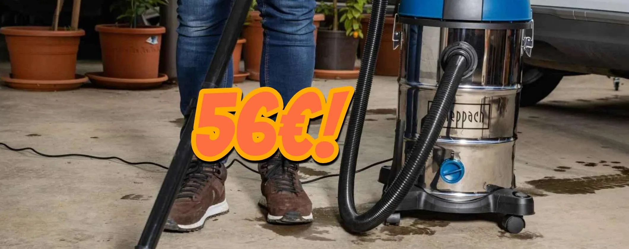 Solo 56€ per il Bidone Aspiratutto Aspiraliquidi Inox 30lt su eBay