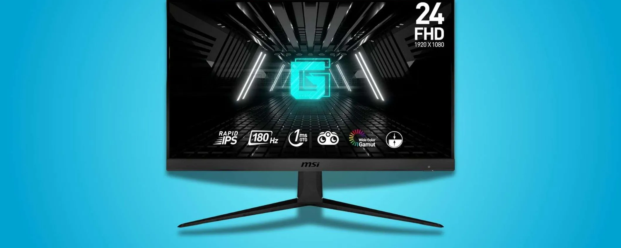 MSI G2412F a 109,99€: monitor gaming da 180Hz con Rapid IPS in super sconto