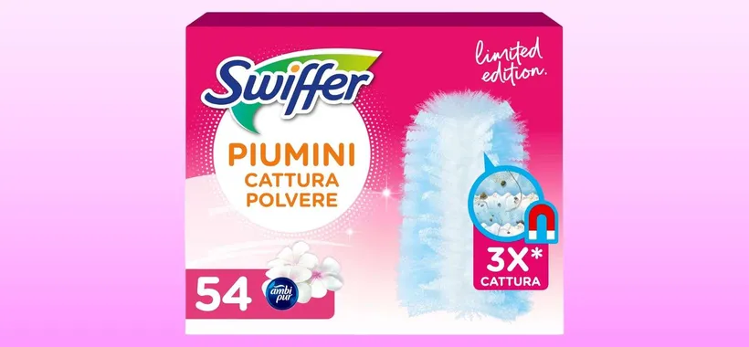 Piumini catturapolvere Swiffer in edizione limitata: 54 pezzi a PREZZO SCORTA