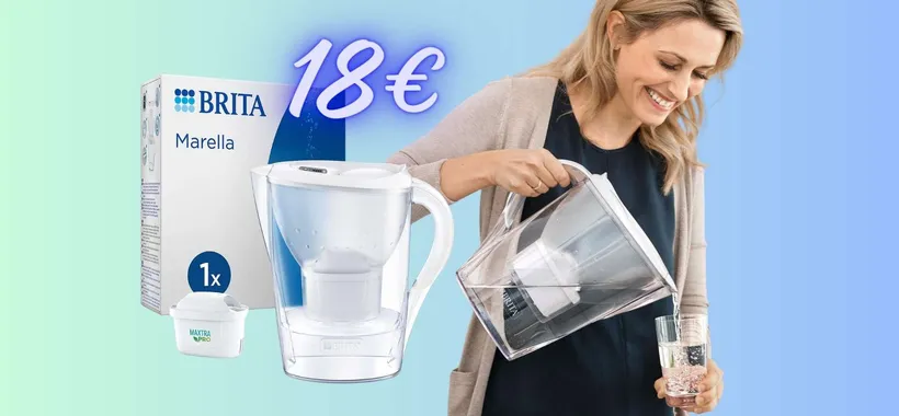 La Caraffa Filtrante Brita per avere l'acqua buona e pulita (18€)