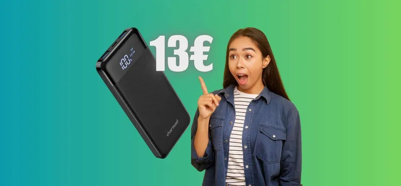 Power Bank super compatto con 3 uscite e mega batteria a 13€
