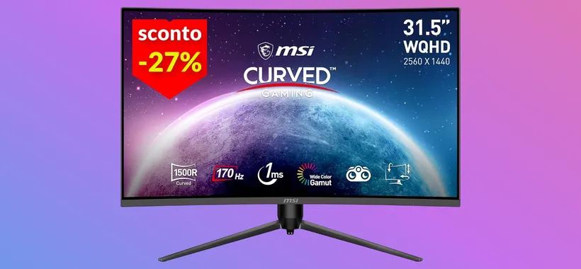 Questo monitor curvo da gaming è uno spettacolo, anche per il prezzo (179€)
