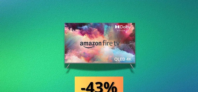 Amazon Fire TV Omni QLED: Smart TV 4K con Alexa, sconto del 43%