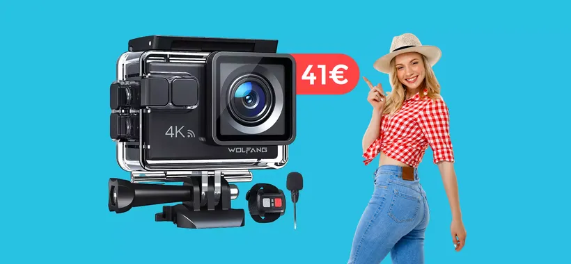 Action cam 4K, foto e video STUPEFACENTI: 41€ con 2 SCONTI