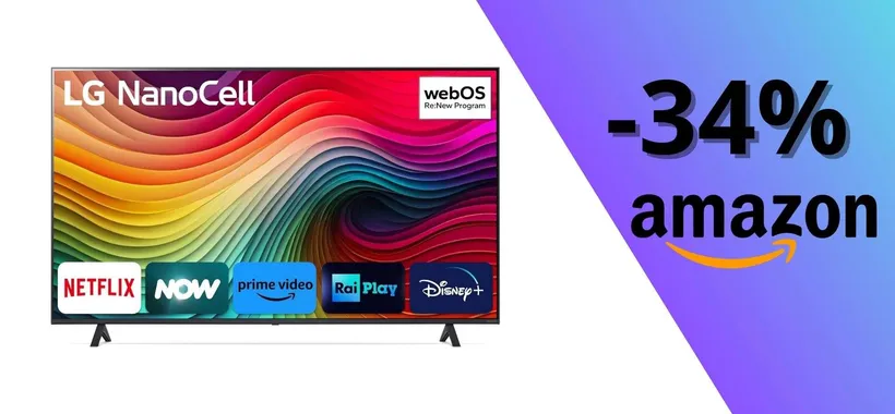 LG NanoCell da 50 pollici, maxi-sconto del 34%: è la TV da comprare oggi