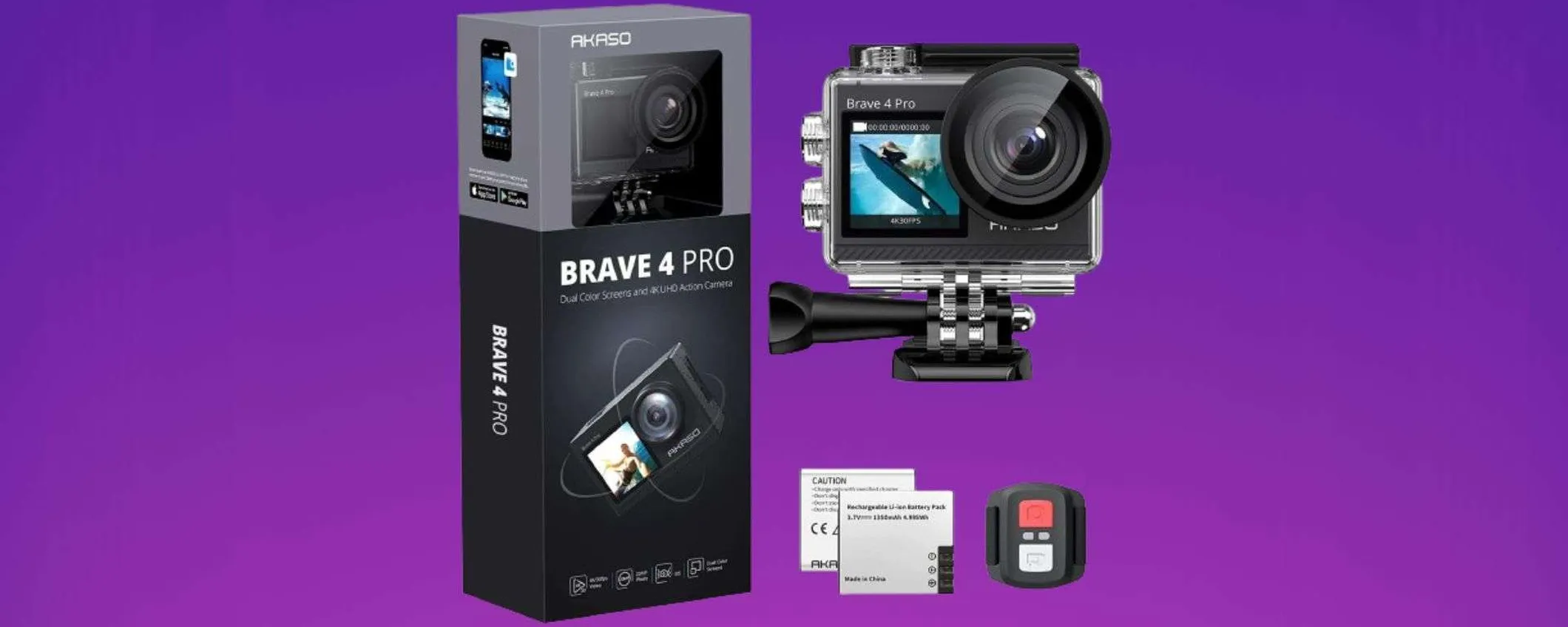 Action cam Brave 4 Pro, offerta lampo fenomenale: la paghi appena 91 euro
