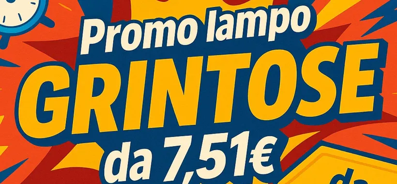 Promo lampo GRINTOSE su Amazon: prezzi WOW a partire da 7,51€