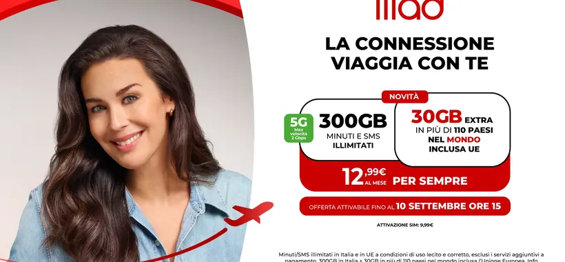 Iliad lancia TOP 30 MONDO: 30 GB in roaming anche fuori dall'Europa a 12,99 euro