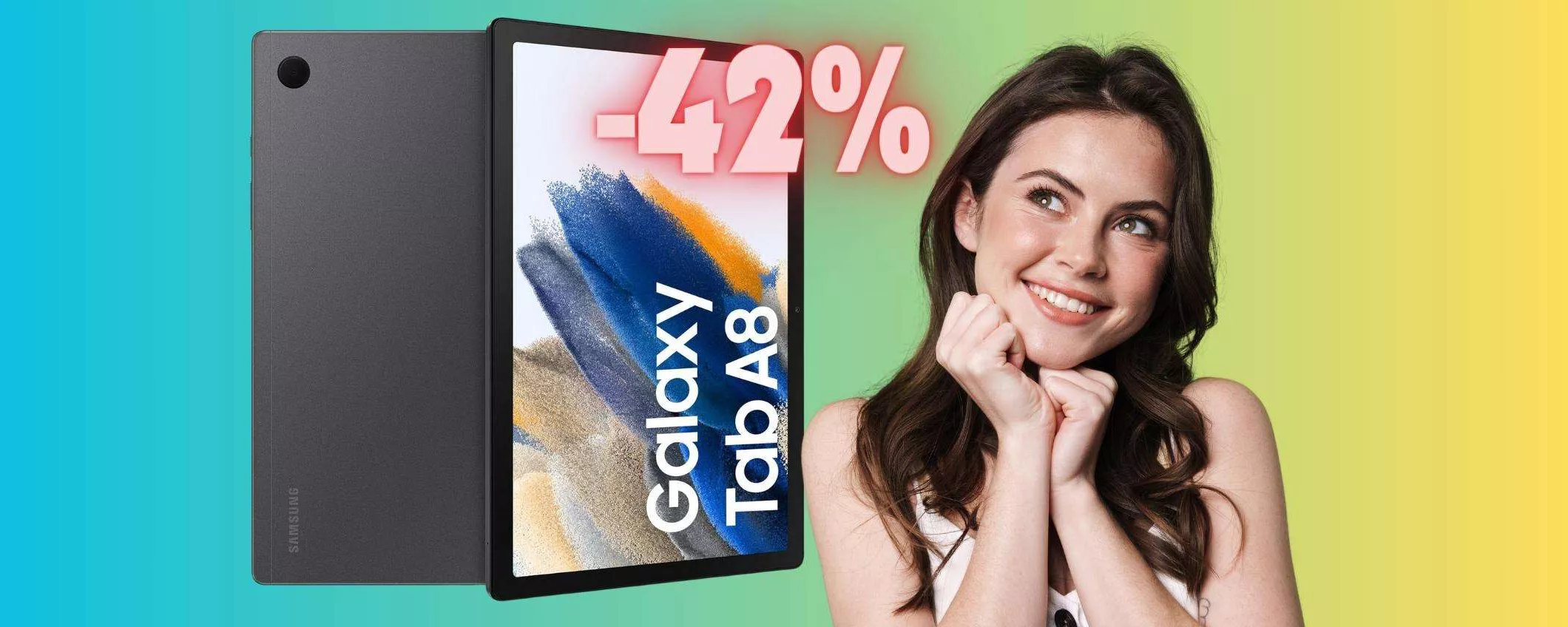 RISPARMIA 131€ e fai tuo il mitico Samsung Galaxy Tab A8 (-42%)