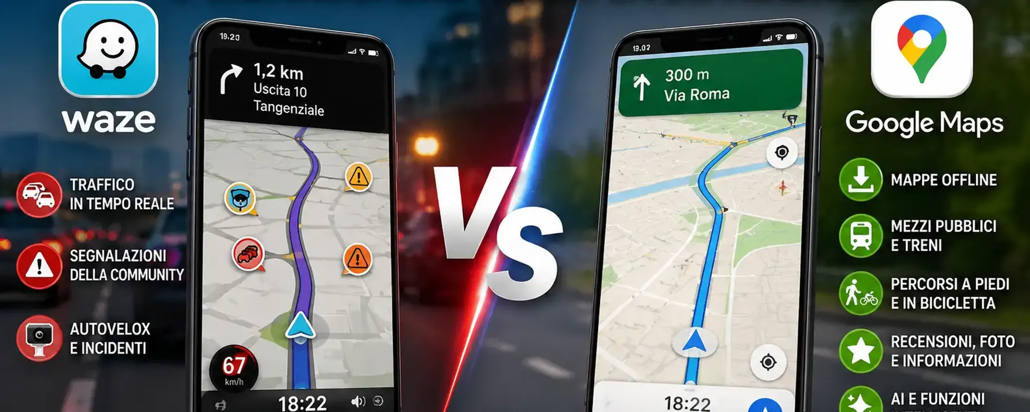 Waze ha 5 limiti importanti: ecco perché Google Maps è più completo