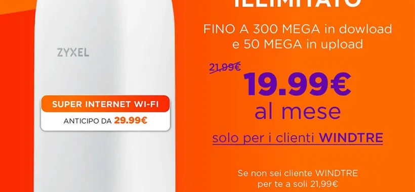 Super Internet Casa WINDTRE: FWA con nuovo prezzo!