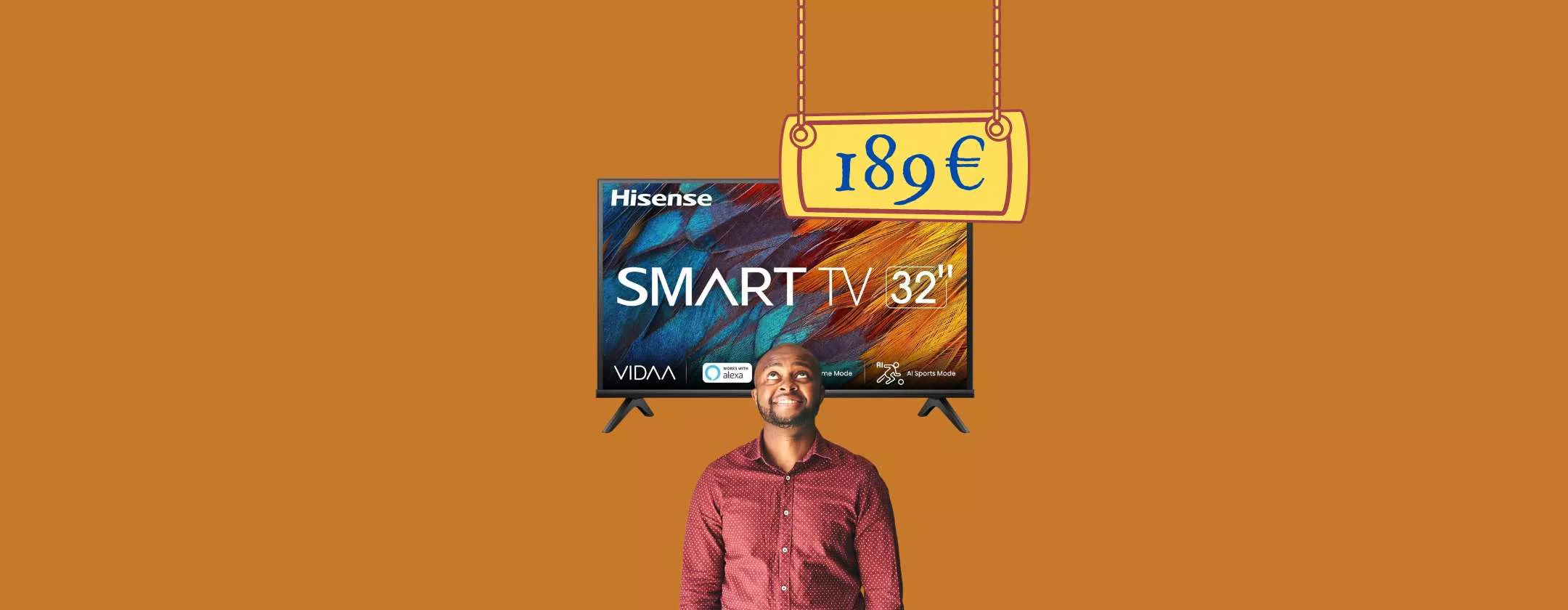 Smart TV Hisense A4K 32 a soli 189€: LUSSO su MediaWorld