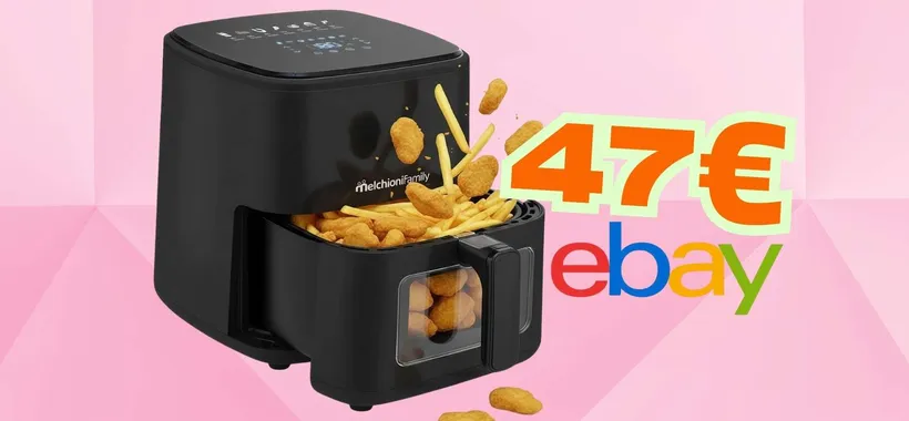 Friggitrice ad aria Melchioni da 5L e 7 programmi: piatti gustosi con zero grassi a 47€
