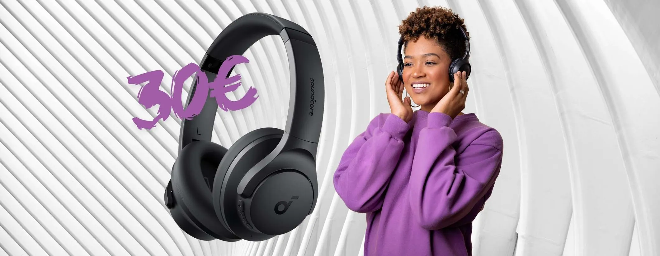 Cuffie Bluetooth Anker Q20i: 40 ore di autonomia, ANC e comodità garantita (30€)