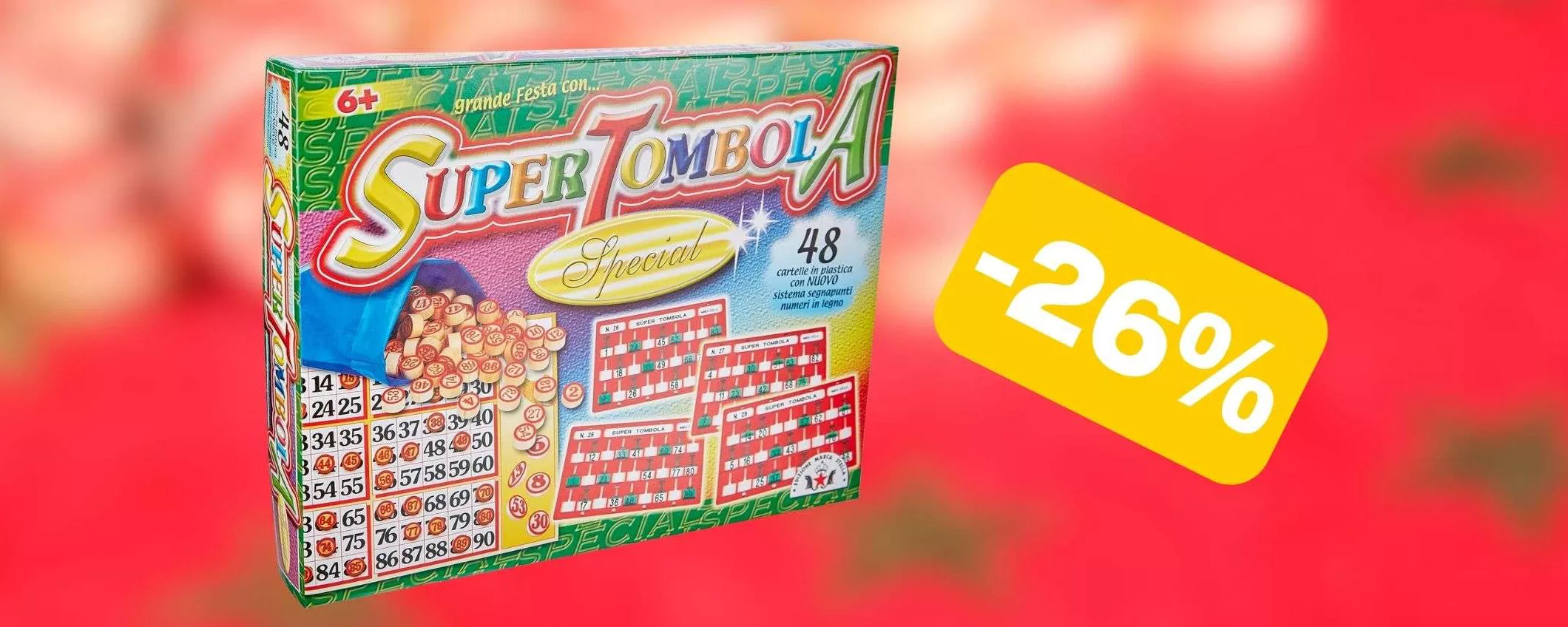 A Natale divertiti con la SUPER TOMBOLA in offerta su  (-26%)