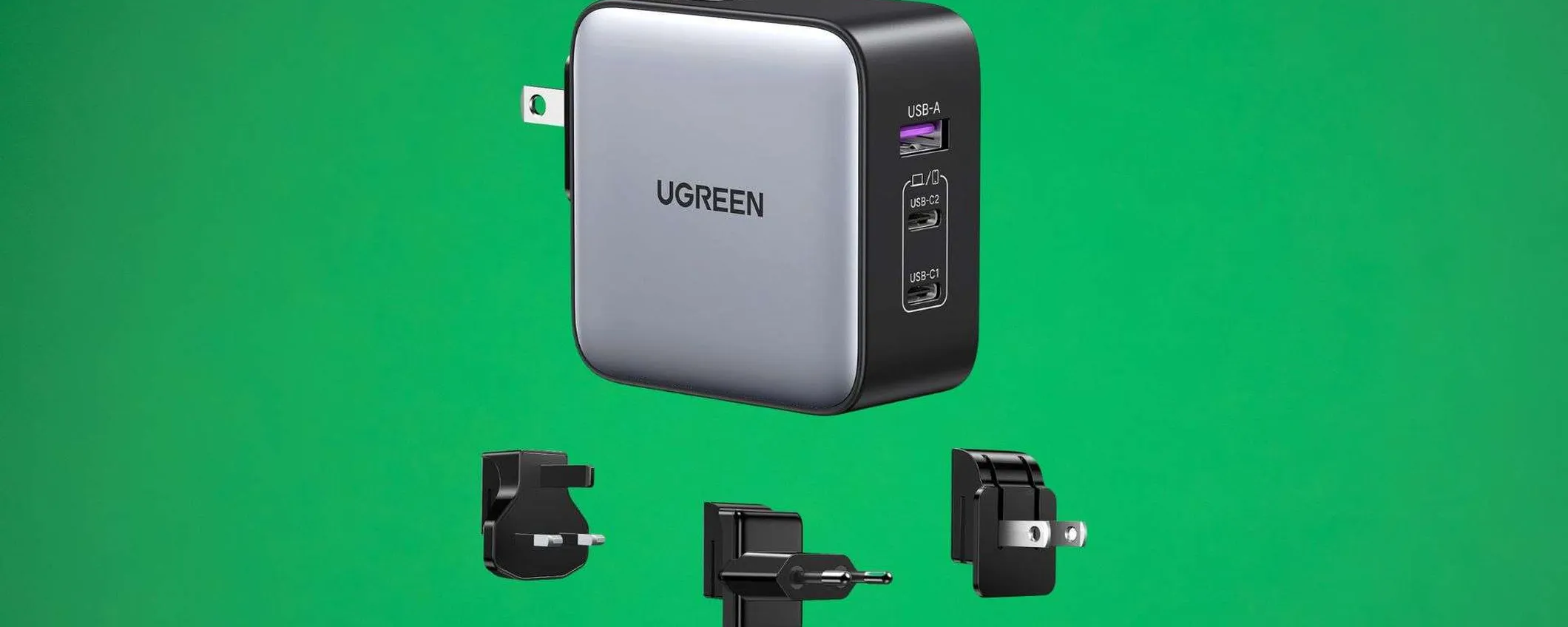 UGREEN Nexode 65W: il caricatore da viaggio definitivo ora scontato su Amazon