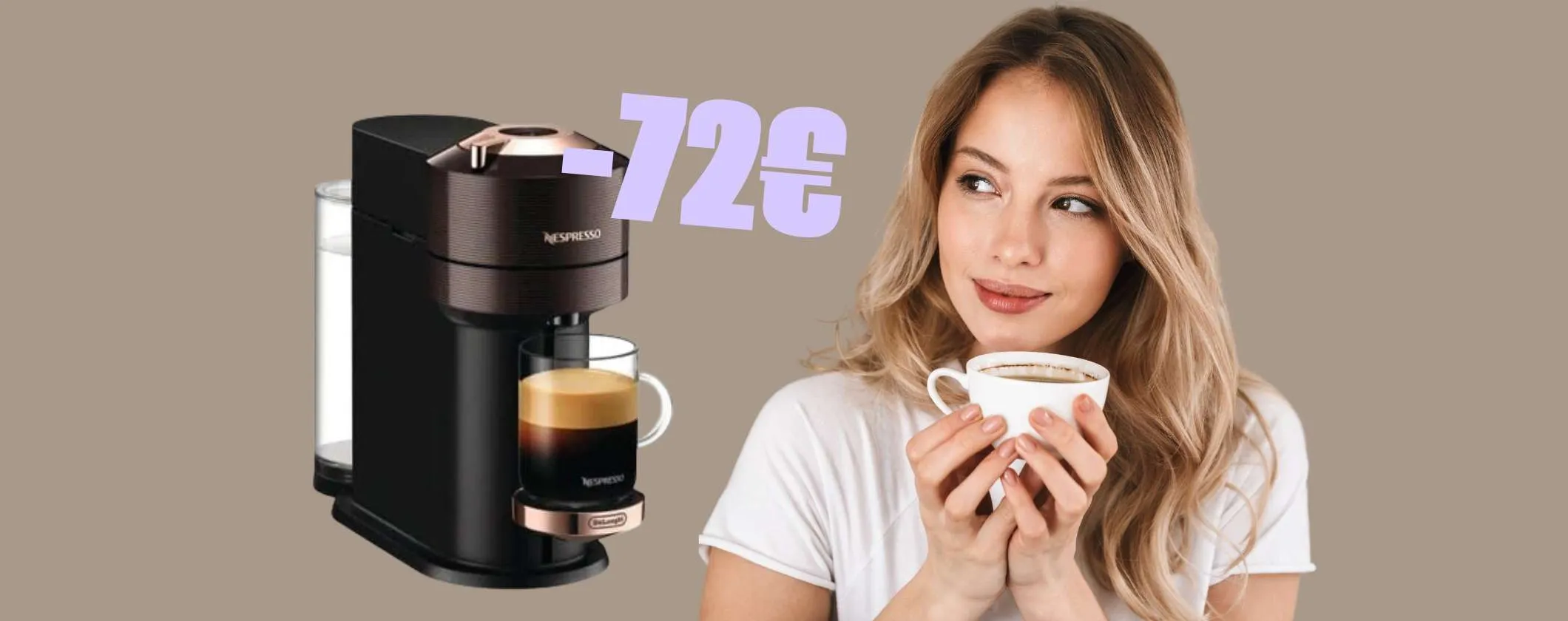Macchina da caffè Nespresso Vertuo Next a 72€ in MENO (eBay)
