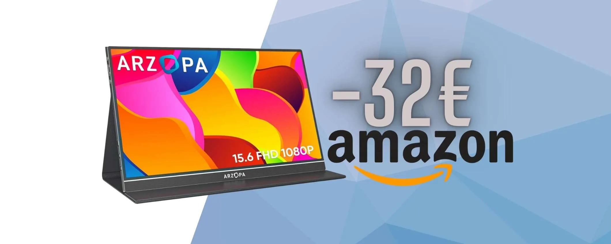 Lavora con due monitor in contemporanea: il monitor portatile ARZOPA è tuo a 97€