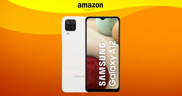 Samsung Galaxy A12, con SUPER batteria e 4 fotocamere: bastano 150€