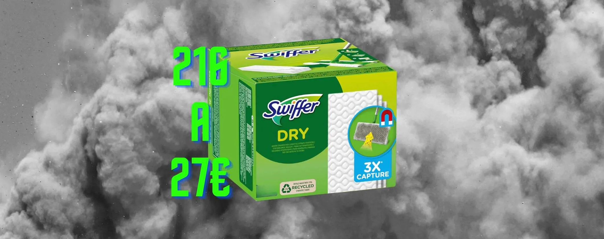 Panni Catturapolvere Swiffer: 216 a soli 27€ con le Offerte di Primavera Amazon