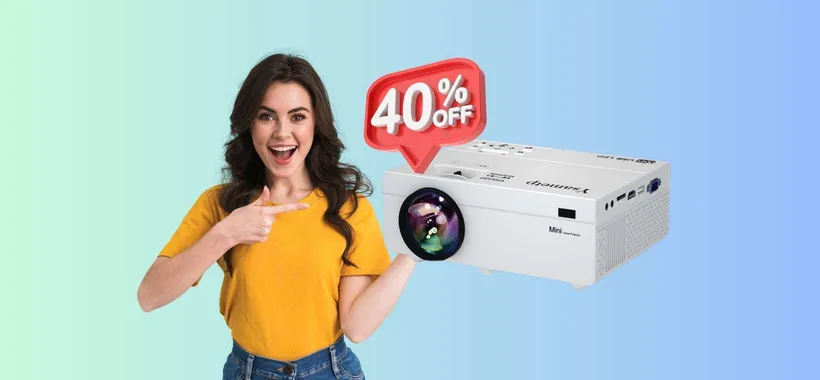 Mini proiettore portatile per video in FHD al 40% in MENO