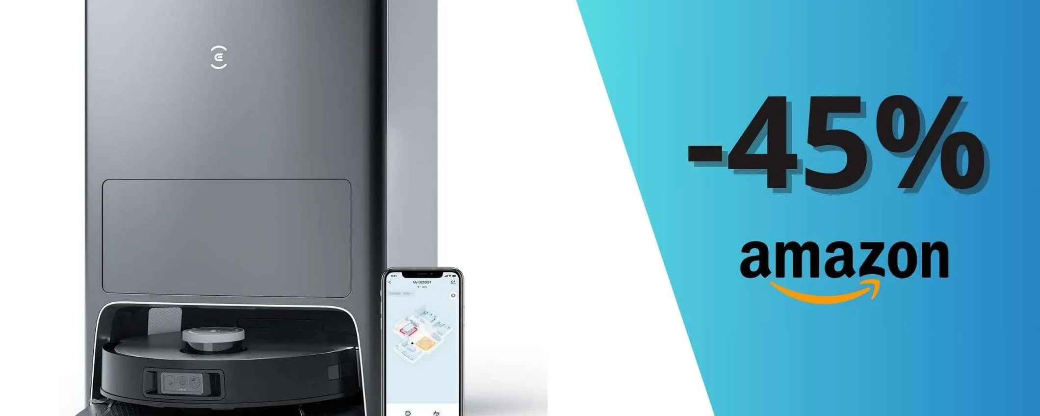 Ecovacs Deebot X1 Omni a 620,12€: robot lavapavimenti con stazione TUTTO-IN-UNO