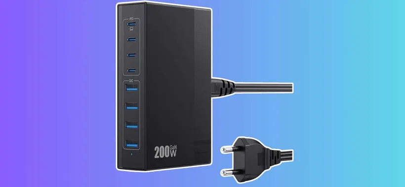 Caricatore USB-C 200W 8-in-1: ricarica TOTALE con lo sconto Amazon (-20%)