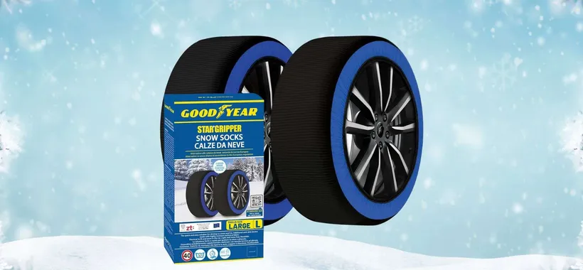 Meglio delle catene: le calze da neve Goodyear sono omologate e in FORTE SCONTO