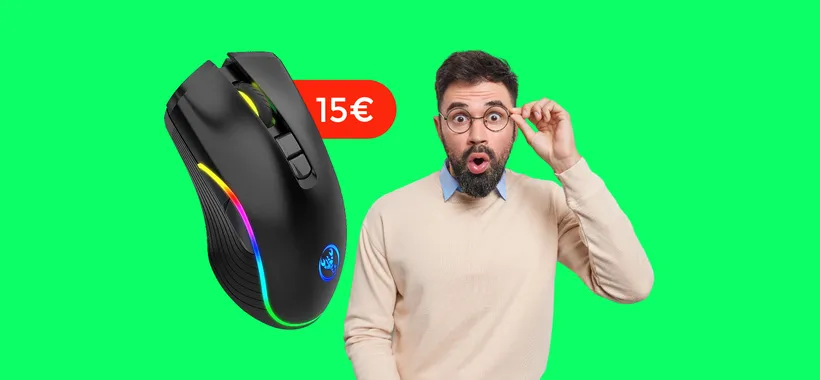 Mouse wireless da GAMING con retroilluminazione RGB: già tuo a 15€