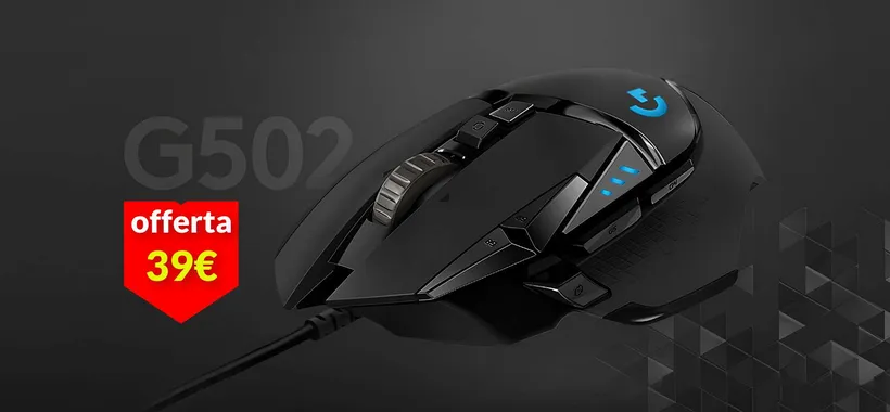 Torna al minimo storico il mouse gaming Logitech con peso regolabile (39€)
