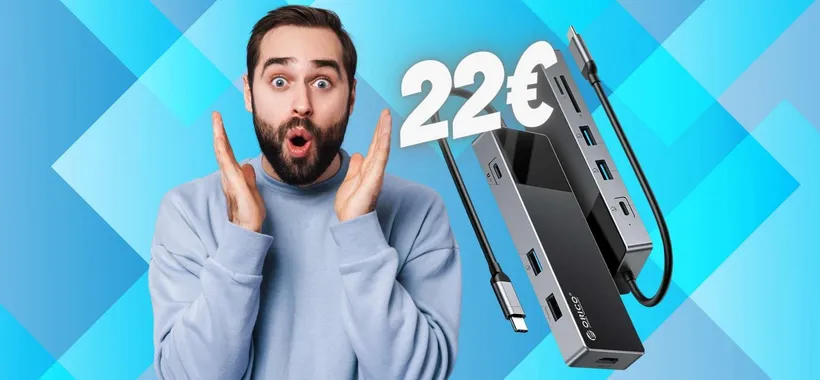 Docking Station 9 in 1 con USB, HDMI, PD, SD e microSD a SOLI 22€