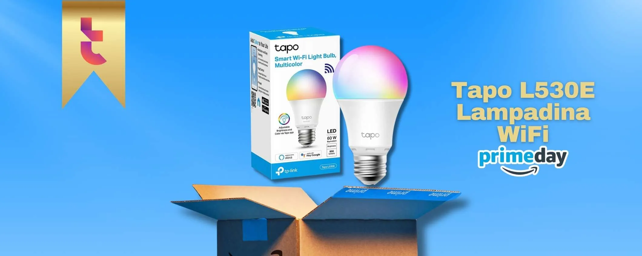 Luce LED, smart e multicolor con soli 7€ grazie a Tapo L530E