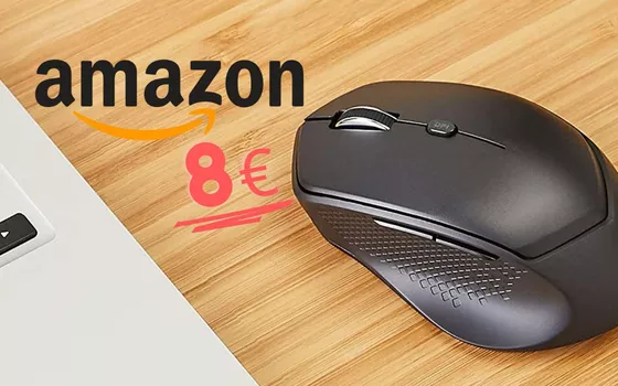 Mouse wireless ergonomico con 6 pulsanti a prezzo INVISIBILE, circa 8€