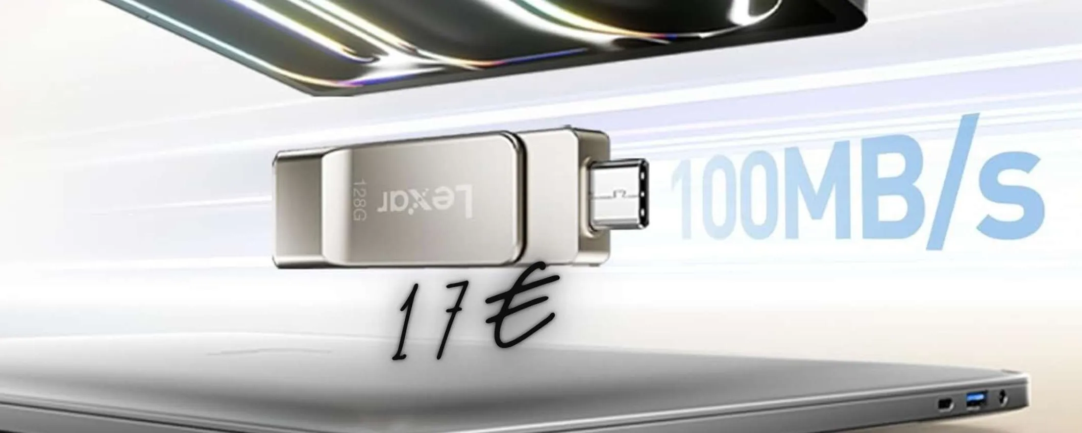 Sposta i file dallo smartphone al PC in un secondo con la chiavetta USB Lexar a 17€