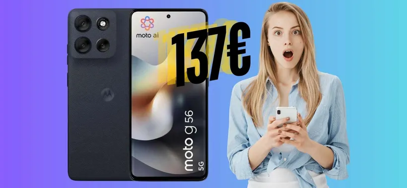 Motorola moto g56 5G (8/256GB) in offerta fuori di testa su eBay a soli 137€