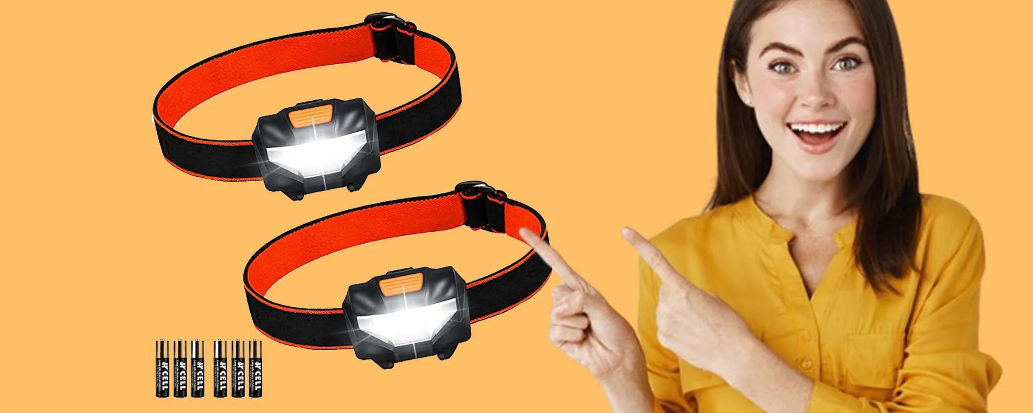 Faro Frontale LED XHP50 Ricaricabile – Torcia Super Luminosa Con Zoom E Batterie Incluse, Impermeabile IP65