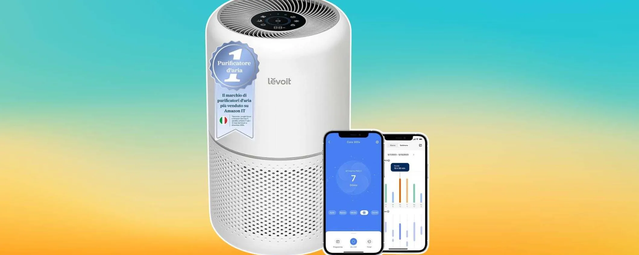Il purificatore d'aria che rimuove il 99,97% di allergeni è in offerta su Amazon
