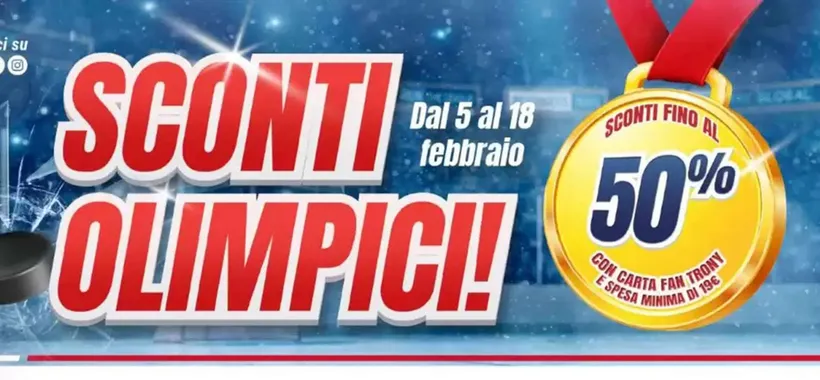 Volantino Trony, arrivano gli "Sconti Olimpici": fino al 50% in meno