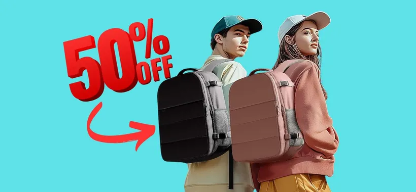 Zaino da viaggio per voli low cost in SCONTO del 50% (solo 17€)