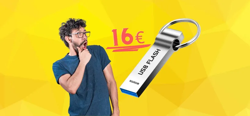 Chiavetta USB da 512GB a PREZZO MINUSCOLO: circa 16€ su Amazon